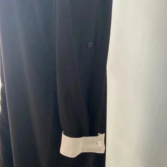 Katherine Barclay  |Long Sleeve Silk Blend Shirt Dress - Picture 4 of 11